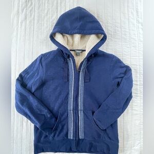 Natural Reflections Thick and Cozy Sherpa Lined Embroidered Hoodie Medium